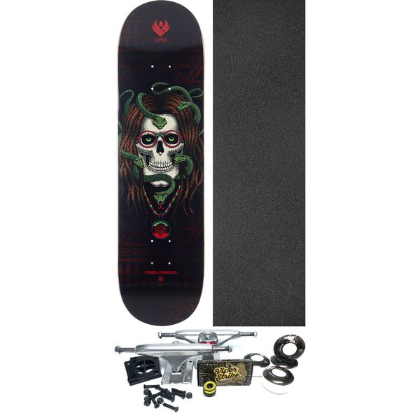 Powell Peralta Spencer Semien Skull Skateboard Deck - 8" x 31.45" - Complete Skateboard Bundle